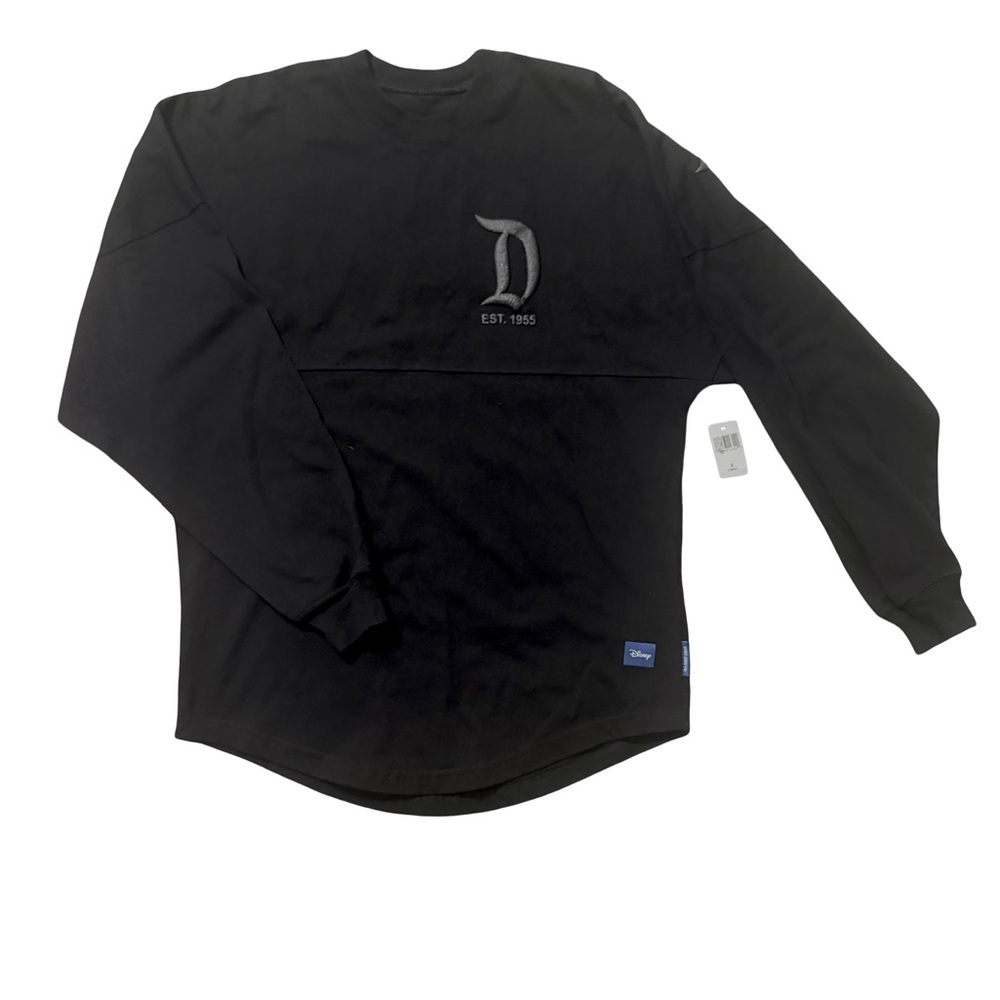 Disneyland Resort Spirit Jersey Black on Black Sweatshirt Size XS Adult